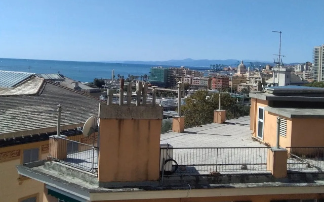 Spacious Apartment With sea View Terrace in Genoa Pegli