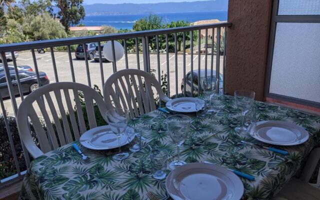 Studio 4 pers terrasse vue mer