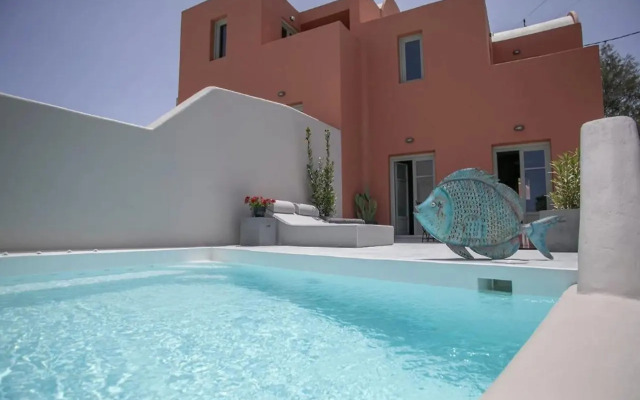 Pink Freud Villas Santorini