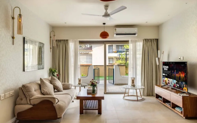 2BR w Pool Sauna 2km to Baga Calangute Beach