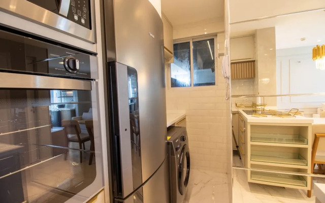 Apto Confort vel com Wi-fi e Churrasqueira