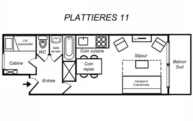 Appartement Méribel, 2 pièces, 4 personnes - FR-1-182-92