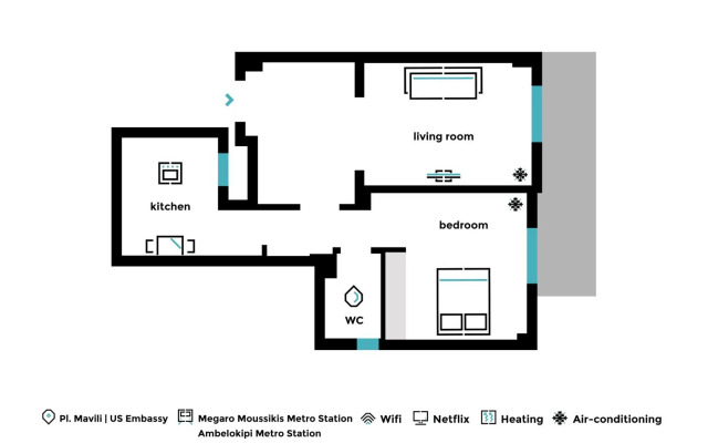 Modern Flat next to the USA Embassy by UPSTREET