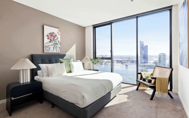 Harbour View 2BR Docklands Apt Near Marvel Stadium – Guest Rooms – Melbourne