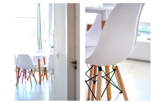 Sunset view modern private poolside apartment