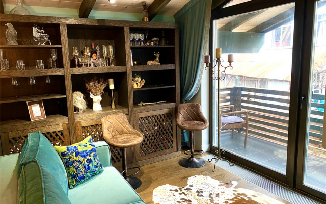 Шале Камин в снегах