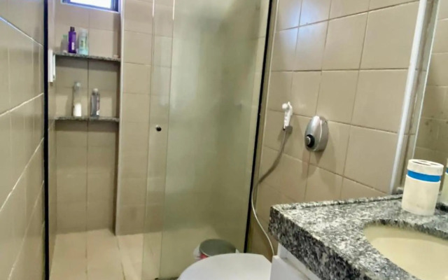 Apartamento vista mar, 2 Suítes, WC Social,2 vagas