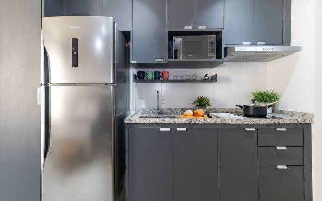 Estúdio Moderno com AC e Rooftop