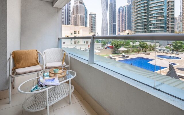 Minutes From Beach! Bright 1BR in Dubai Marina!