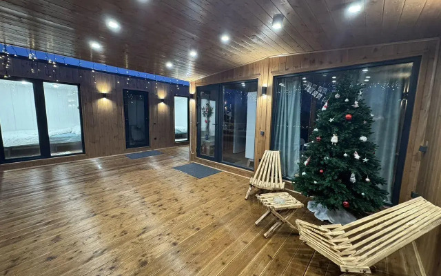 The house overlooks the river