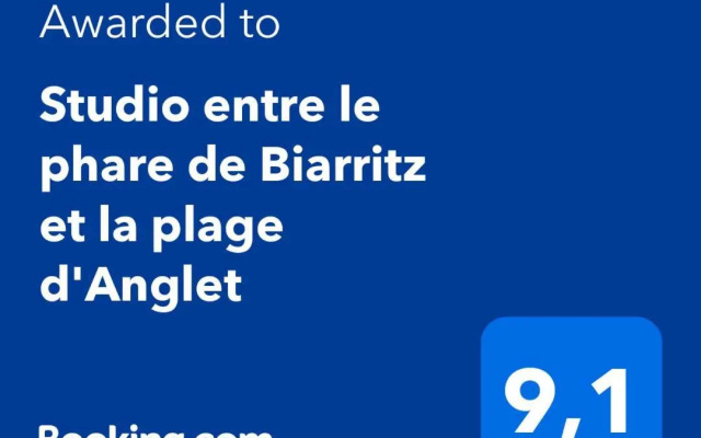 Studio entre le phare de Biarritz et la plage d'Anglet