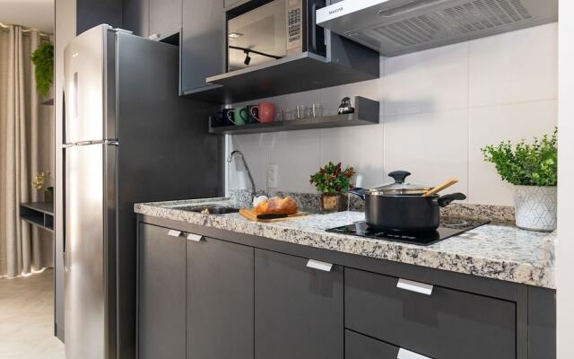 Estúdio Moderno com AC e Rooftop