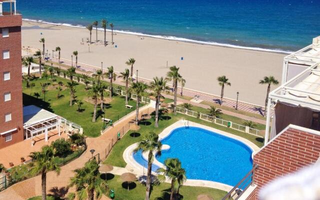 2 bedrooms appartement at Roquetas de Mar 10 m away from the beach with sea view shared pool and furnished terrace