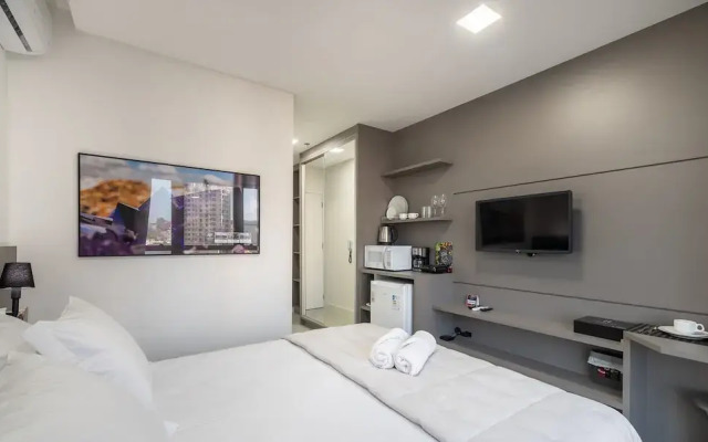 MHFA Studios em Prédio Luxuoso Vista Mar