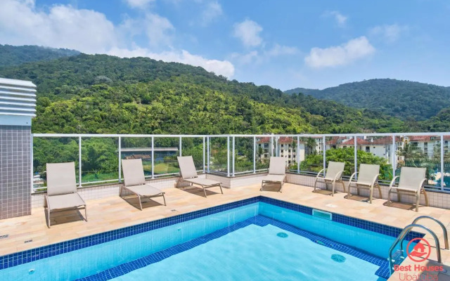 BH46: AR PISCINA E VARANDA GOURMET - 250m DA PRAIA