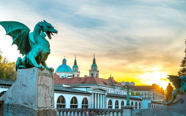 Tromostovje III In Heart Of Ljubljana