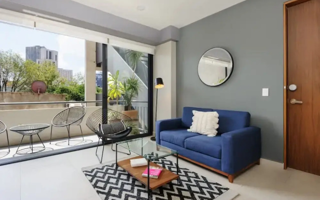 w Majestic 1BR w Balcony in Cuauht moc