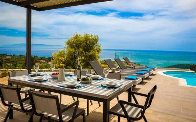 New Villa Blue with private pool at Trapezaki