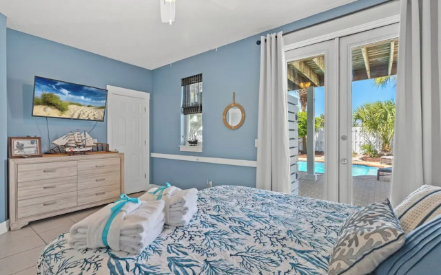 Seafoam Beautiful 3BR Home With Heated Private Pool - 4 Min Walk to Beach!