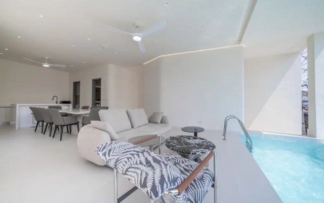 Pool villa with slide karaoke kitchen