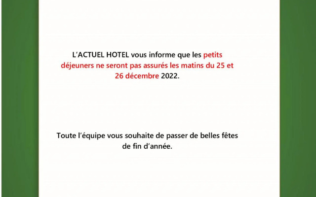 The Originals Boutique, Actuel Hôtel