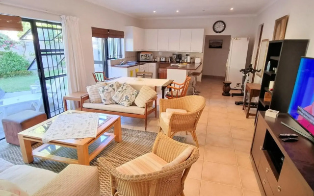 Guinea Fowl poolside apartment