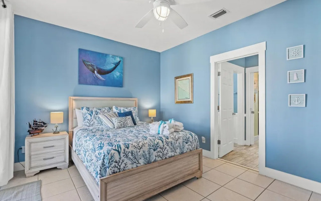Seafoam Beautiful 3BR Home With Heated Private Pool - 4 Min Walk to Beach!