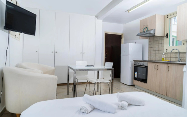 City center studio with terrace view