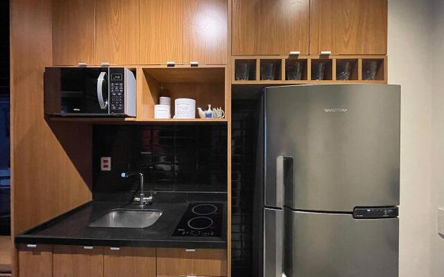 Studio amplo para 4 pessoas em Pinheiros