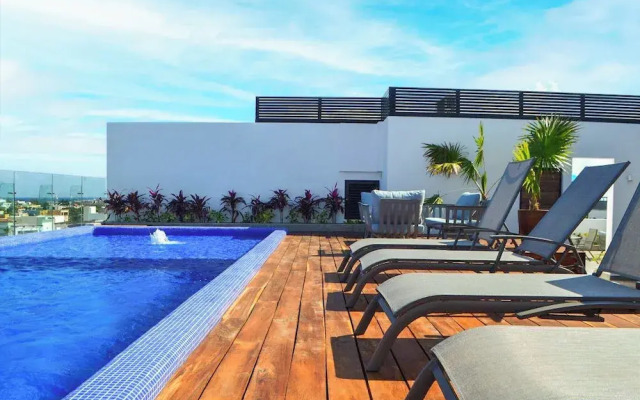 Luxe Condos Complex with Roof Pool