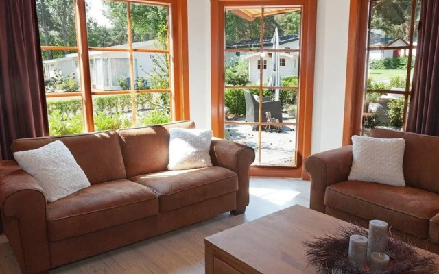 Wooden Chalet With Terrace and Microwave