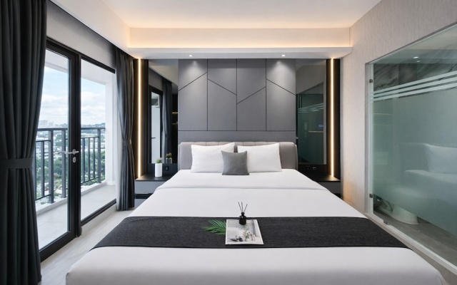 Modern Grey Studio For 2 Pax (No Kitchen) At Atria Residence Gading Serpong – Guest Rooms – Tangerang