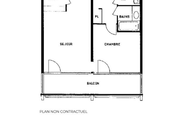 Appartement Les Menuires, 2 pièces, 6 personnes - FR-1-452-186