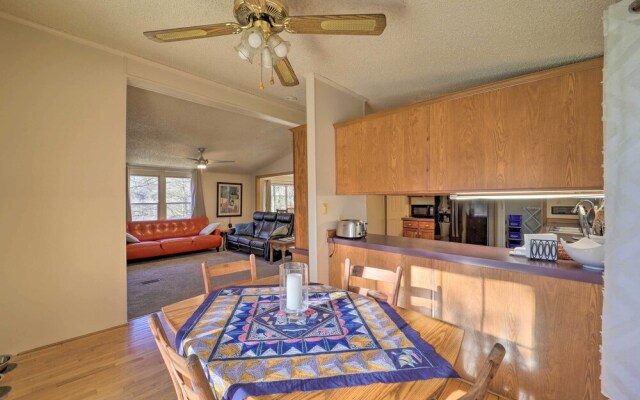 Deck + 2 Fire Pits: Riverfront Spruce Pine Rental!