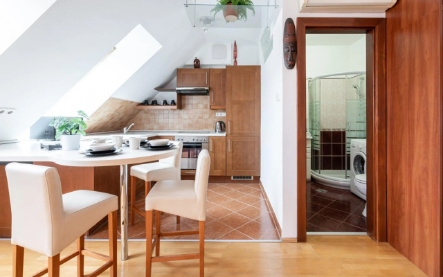 Beautiful apartment with parking garage & AC