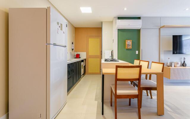 Vista parcial do MAR na varanda em Jurerê #JA24