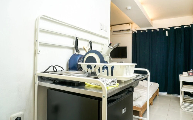Simply White and Compact Studio at Amethyst Apartment