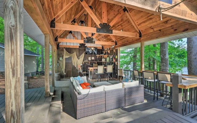 Lakefront Home w/ Entertainment Space & Dock!