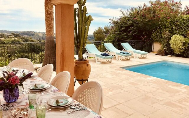 Villa With 4 Bedrooms in Saint-paul-de-vence, With Wonderful Mountain View, Private Pool and Enclosed Garden - 6 km From the Beach