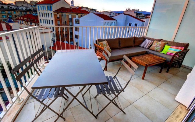 Studio in Cannes, With Wonderful Mountain View, Terrace and Wifi - 500