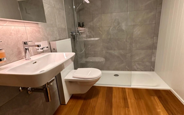 Budget room mountain view ground floor of Chalet Solaria