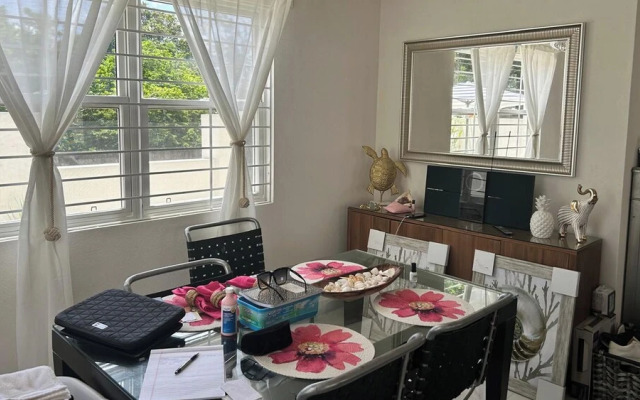 Kick back and relax in this calm, stylish space