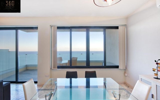 Seafront 3BR APT in Tower RD Sliema opposite Beach by 360 Estates