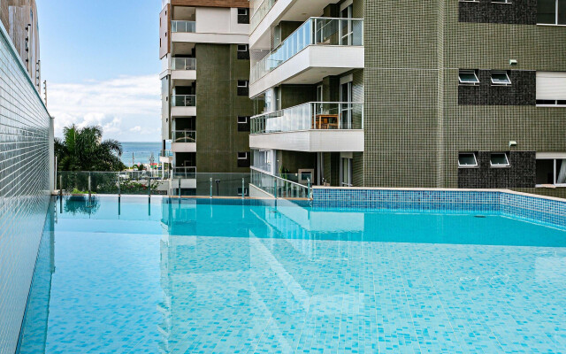 Apto Luxuoso c/churraq e vista lateral mar ABC0401