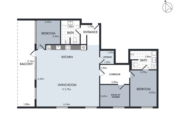 Sanders View Cph - Stunning 2-bdr. Apt Harbor View