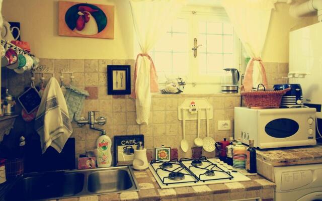 Hand decorated house with court