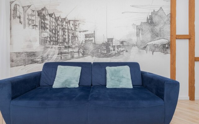 Aesthetic Deep Blue Apartment by Renters
