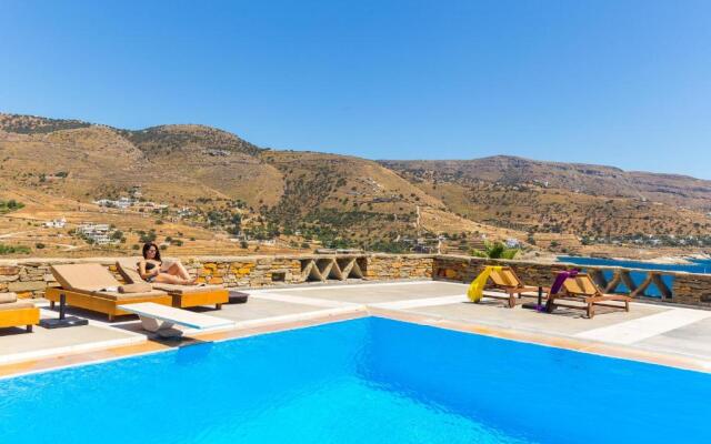 Villa Myrto, breathtaking Aegean view, 5' from Koundouros beach