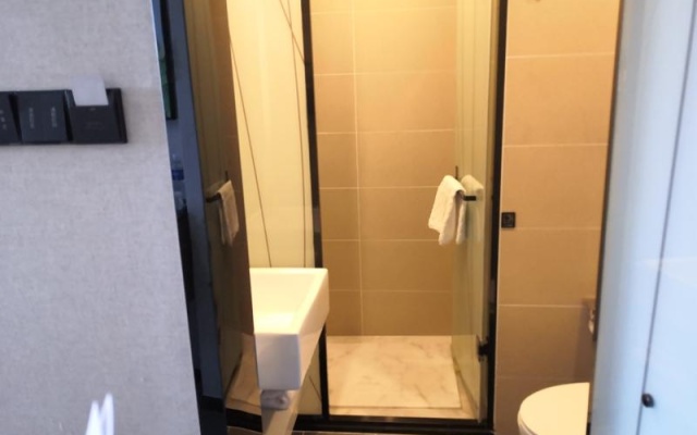 UP AND IN Hotel Jiangsu Yancheng Dongtai High-Speed Railway Station Jinyang Plaza – Bathroom – Yancheng