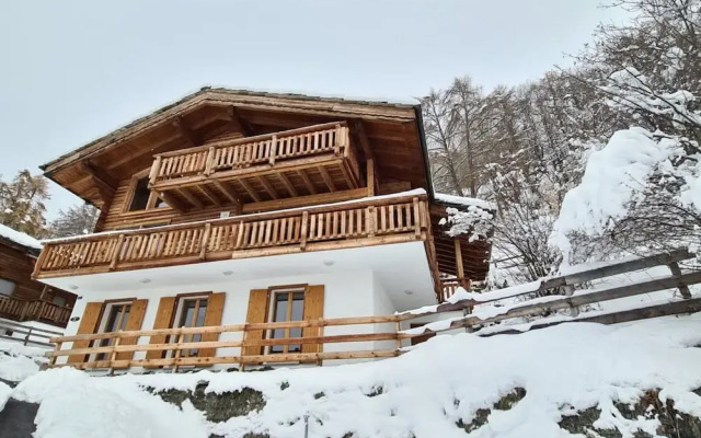 Spacious Chalet With Patio Facing Mountains